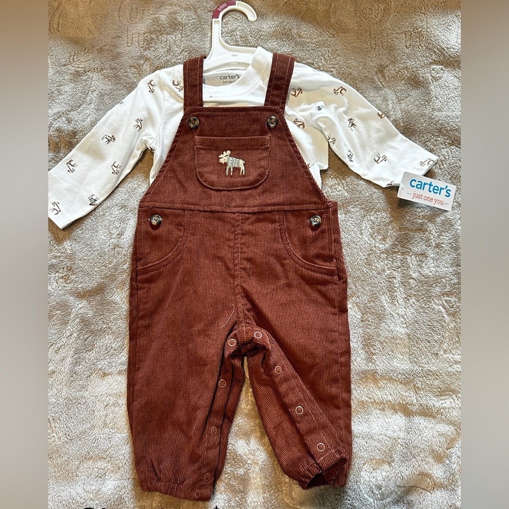Carter's Brown Corduroy Overalls for Kids